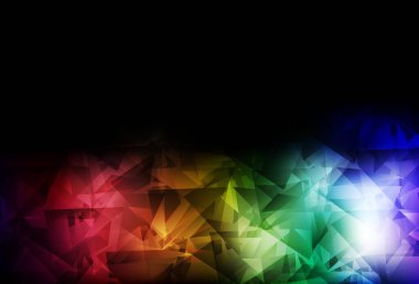 Koyu Çokrenkli vektör soyut çokgen arkaplan. Zarif üçgenleri olan soyut çizimler. İşiniz için en iyi üçgen tasarım.