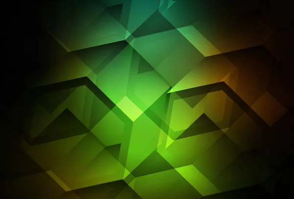 Vert Foncé Disposition Vectorielle Rouge Avec Des Formes Hexagonales Design — Image vectorielle