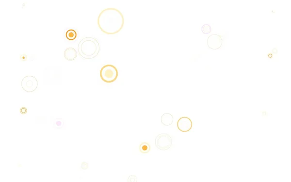 Merah Muda Terang Garis Vektor Kuning Dengan Lingkaran Ilustrasi Abstrak - Stok Vektor
