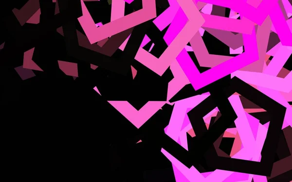 Темно Розовая Желтая Векторная Текстура Цветными Шестиугольниками Абстрактная Иллюстрация Красочными — стоковый вектор