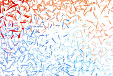 Açık mavi, sarı vektör arkaplan ve düz çizgiler. Soyut şablon üzerinde çizgileri olan renkli, parlak bir illüstrasyon. Reklamınız, posteriniz, afişiniz için en iyi tasarım.