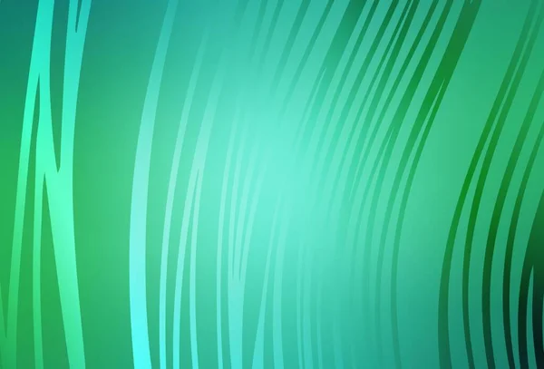 Світло Зелена Векторна Текстура Вигнутими Лініями Блискуча Абстрактна Ілюстрація Лініями — стоковий вектор