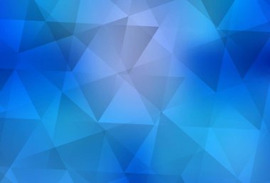 Hafif mavi vektör üçgen mozaik doku. Tamamen yeni bir renk illüstrasyon poligonal bir tarzda. Afiş için tamamen yeni şablon.