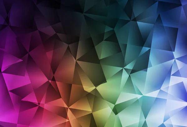 Mörk Flerfärgad Vektor Låg Poly Layout Polygonal Abstrakt Illustration Med — Stock vektor