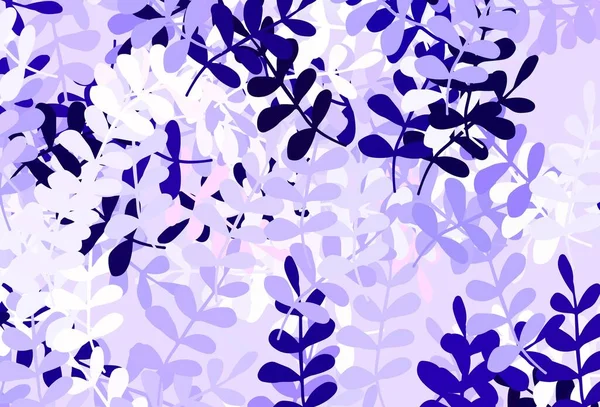 Light Purple Vektor Abstrakten Hintergrund Mit Blättern Leuchtend Farbige Illustration — Stockvektor