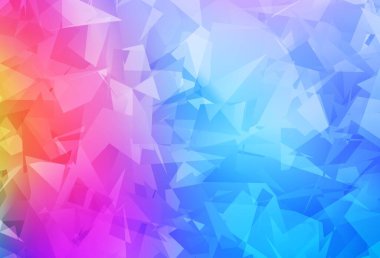 Açık mavi, soyut poli formlu kırmızı vektör dokusu. Rastgele şekillerle soyut tarzda dekoratif tasarım. Web siteniz için basit tasarım.