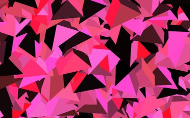 Çokgen biçiminde koyu pembe vektör arkaplan. Doğa tarzında üçgenleri olan güzel bir çizim. Duvar kağıtları için zarif tasarım.