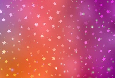 Açık Pembe, karnaval tarzında sarı vektör şablonu. Gradyan Noel elementleri içeren bir Akıllı Çizim. Reklamlar, posterler, kitap afişleri için desen.