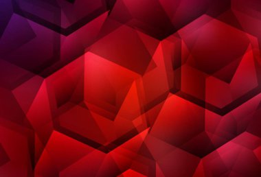Altıgenli koyu kırmızı vektör arka planı. Altıgenli soyut bir tasarım. Duvar kağıtlarının dokusu için desen.