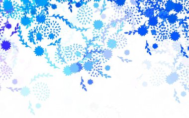 Açık mavi, sarı vektör karalama çizimi, çiçekler, güller. Çiçeklerle karalama tarzında renkli çizimler. İşiniz için yeni tasarım.