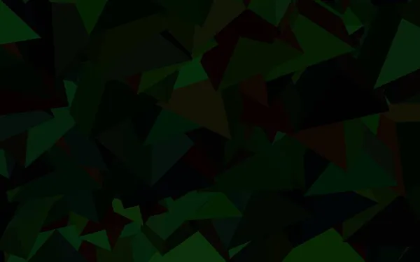 Dunkelgrüne Vektorschablone Mit Kristallen Dreiecken Abstrakte Gradienten Illustration Mit Dreiecken — Stockvektor
