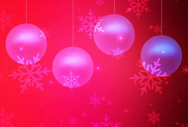 Světle Červené Vektorové Pozadí Rekreačním Stylu Design Vánočním Stylu Vánoční — Stockový vektor