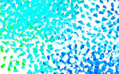 Açık mavi, kaotik şekilli yeşil vektör şablonu. Soyut tarzda rengarenk gradyan şekilleri olan bir resim. Web siteniz için basit tasarım.