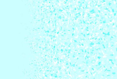 Açık mavi, yeşil vektör yapraklı soyut arkaplan. Soyut şablondaki karalamalarla dekoratif illüstrasyon. Web ve broşürler için elle boyanmış tasarım.