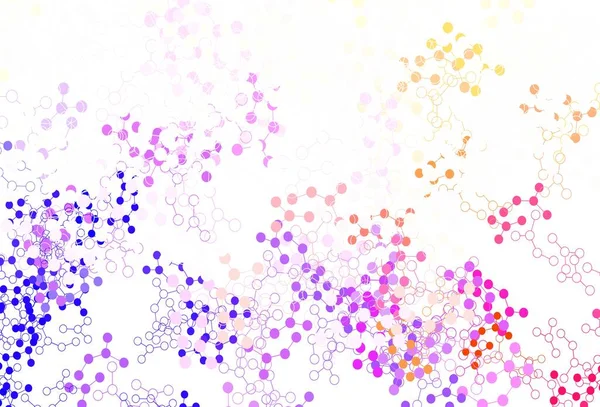 浅蓝色 黄色矢量图案与人工智能网络 用人工智能的真实结构展示五彩斑斓的图解 科学模式 未来主义设计 — 图库矢量图片