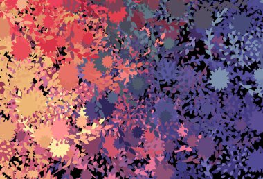 Memphis şekilli Light Multicolor vektör arkaplanı. Modern tarzda değişen renkli kaotik formlar. İşiniz için en iyi akıllı tasarım.