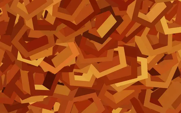 Темно Оранжевая Векторная Текстура Цветными Шестиугольниками Иллюстрация Цветных Шестиугольников Поверхности — стоковый вектор