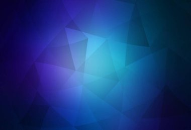 Koyu mavi üçgen mozaik şablon. Çokgen şekilli bir örnek. Pankartın için tamamen yeni bir şablon.