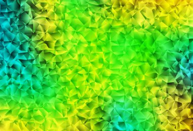 Açık yeşil, sarı vektör çokgen şablon. Üçgenli renkli soyut çizimler. İşiniz için en iyi üçgen tasarım.
