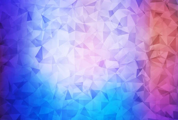 Modèle Polygonal Vecteur Bleu Clair Rouge Illustration Colorée Brillante Avec — Image vectorielle