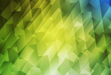 Açık yeşil, eşkenar dörtgenli sarı vektör arkaplan. Renkli dikdörtgenleri olan bir resim. Web siteleri için şablon kullanılabilir.