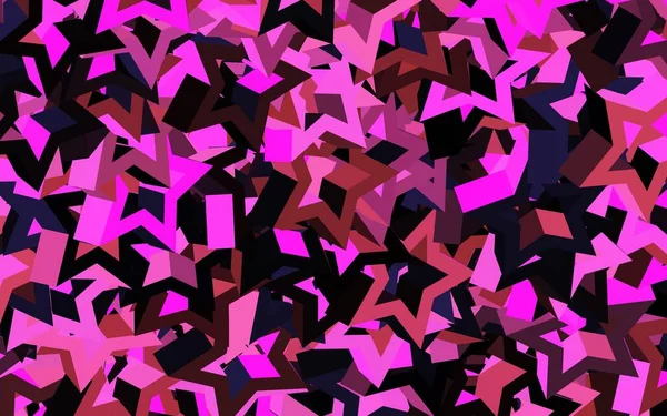 Donkerpaarse Roze Vectorachtergrond Met Driehoeken Moderne Abstracte Illustratie Met Kleurrijke — Stockvector