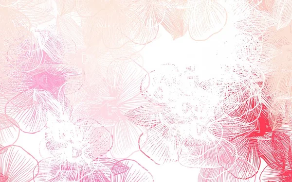 Açık pembe vektör, çiçekli zarif duvar kağıdı. Karalama tarzında çiçekli renkli bir çizim. Cep telefonlarının geçmişleri için şablon.