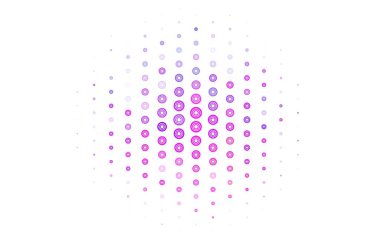 Açık mavi, daire şekilli kırmızı vektör düzeni. Doğa tarzında renkli baloncuklu soyut illüstrasyon. Duvar kağıtlarının dokusu için desen.