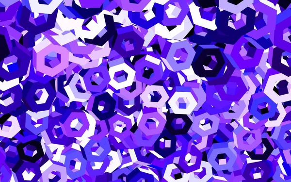 Modèle Vectoriel Violet Clair Avec Hexagones Colorés Fond Flou Avec — Image vectorielle