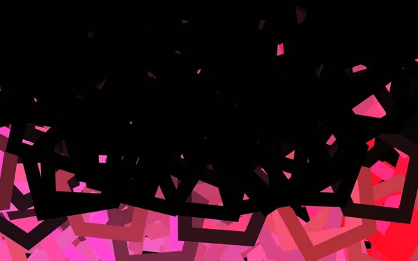 Mörk Rosa Vektor Bakgrund Med Hexagoner Abstrakt Illustration Med Färgglada — Stock vektor