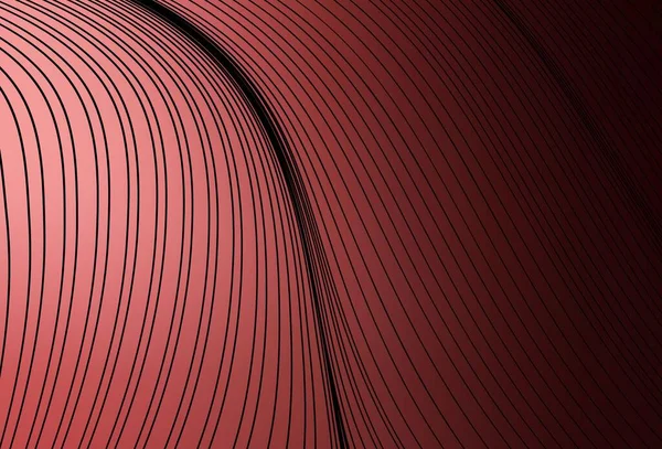 Rose Clair Motif Vectoriel Rouge Avec Des Lignes Courbées Illustration — Image vectorielle