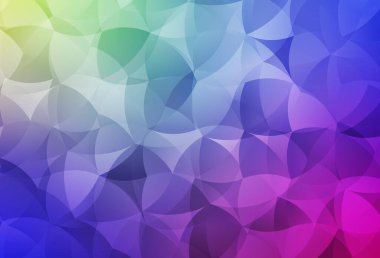 Rastgele biçimlerde ışık çok renkli vektör deseni. Soyut tarzda rengarenk gradyan şekilleri olan bir resim. Bir cep telefonu için arka plan.