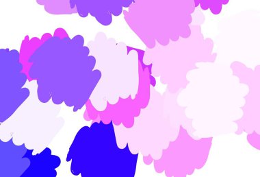 Açık Mor, Memphis şekilli pembe vektör arkaplan. Rastgele şekillerle soyut tarzda dekoratif tasarım. Kartvizitiniz için modern tasarım.