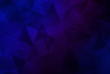 Koyu pembe, mavi vektör üçgen arkaplan. Gradyanı olan üçgen geometrik örnek. Bir markanın arkaplanı için desen.