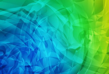 Açık mavi, soyut şekilli yeşil vektör arkaplan. Soyut gradyan şekilli basit renkli çizimler. İşiniz için en iyi akıllı tasarım.