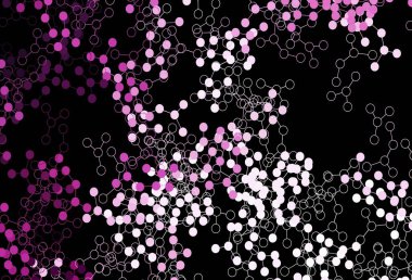 Yapay zeka kavramına sahip koyu pembe vektör dokusu. Parlak renkli bir illüstrasyon ve yapay zekanın gerçek yapısı. Bilim için desen, geleceksel tasarımlar..