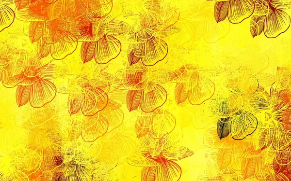 Σκούρο Πορτοκαλί Διάνυσμα Αφηρημένο Φόντο Λουλούδια Λουλούδια Κλίση Λευκό Φόντο — Διανυσματικό Αρχείο