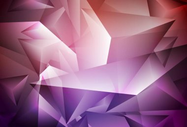 Koyu pembe, üçgenli sarı vektör arkaplan. Soyut arkaplanda renkli eğimli üçgenler. Bir cep telefonu için arka plan.