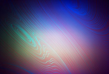 Koyu pembe, yeşil çizgili vektör arkaplan. Eğimli çizgileri olan zarif parlak bir illüstrasyon. İşiniz için en iyi tasarım.