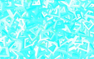 Rastgele şekilli açık yeşil vektör deseni. Soyut tarzda rengarenk gradyan şekilleri olan bir resim. Bir cep telefonu için arka plan.