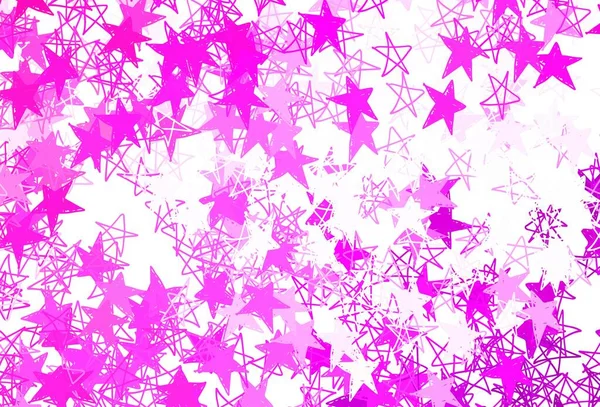 Light Pink Vector Background Colored Stars Glitter Abstract Illustration Colored — Stock Vector