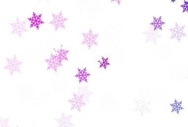 Buz kar taneleri ve yıldızlı açık pembe vektör şablonu. Kar taneleriyle modern geometrik soyut çizim. İş ilanı için yeni yıl tasarımı.