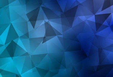 Hafif mavi vektör soyut poligonal şablonu. Üçgen geometrik örnek gradyan ile. Cep telefonu arka plan için şablon.