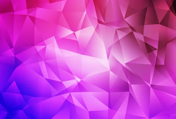 Luz Púrpura Fondo Poligonal Vector Rosa Ilustración Colores Brillantes Con — Vector de stock