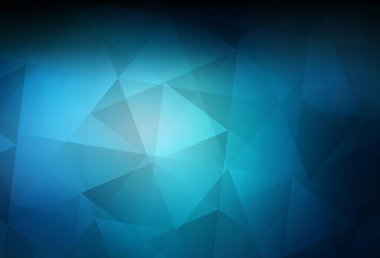 Koyu mavi vektör eğimli üçgen desen. Origami stilinde gradyan ile yaratıcı geometrik illüstrasyon. Pankartın için tamamen yeni bir şablon.