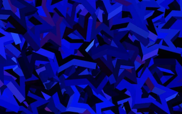 Rosa Escuro Textura Vetorial Azul Com Estilo Triangular Ilustração Com — Vetor de Stock
