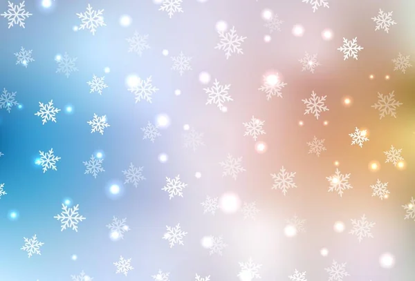 ライトブルー 黄色のベクトルの背景 クリスマスの属性を持つシンプルなグラデーションイラスト 文法サイトのパターン — ストックベクタ