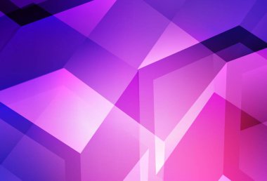 Açık Mor, altıgenli pembe vektör arkaplanı. Renkli altıgenli bir resim seti. Reklamınız için bir kalıp, kitapçıklar.