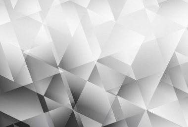 Light Gray vektör mozaik arkaplan. Üçgenli renkli soyut çizimler. Cep telefonunun arka planının şablonu.