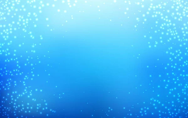 Agencement Vectoriel Bleu Clair Avec Étoiles Cosmiques Design Décoratif Flou — Image vectorielle